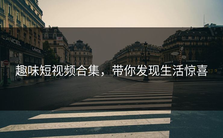 趣味短视频合集，带你发现生活惊喜